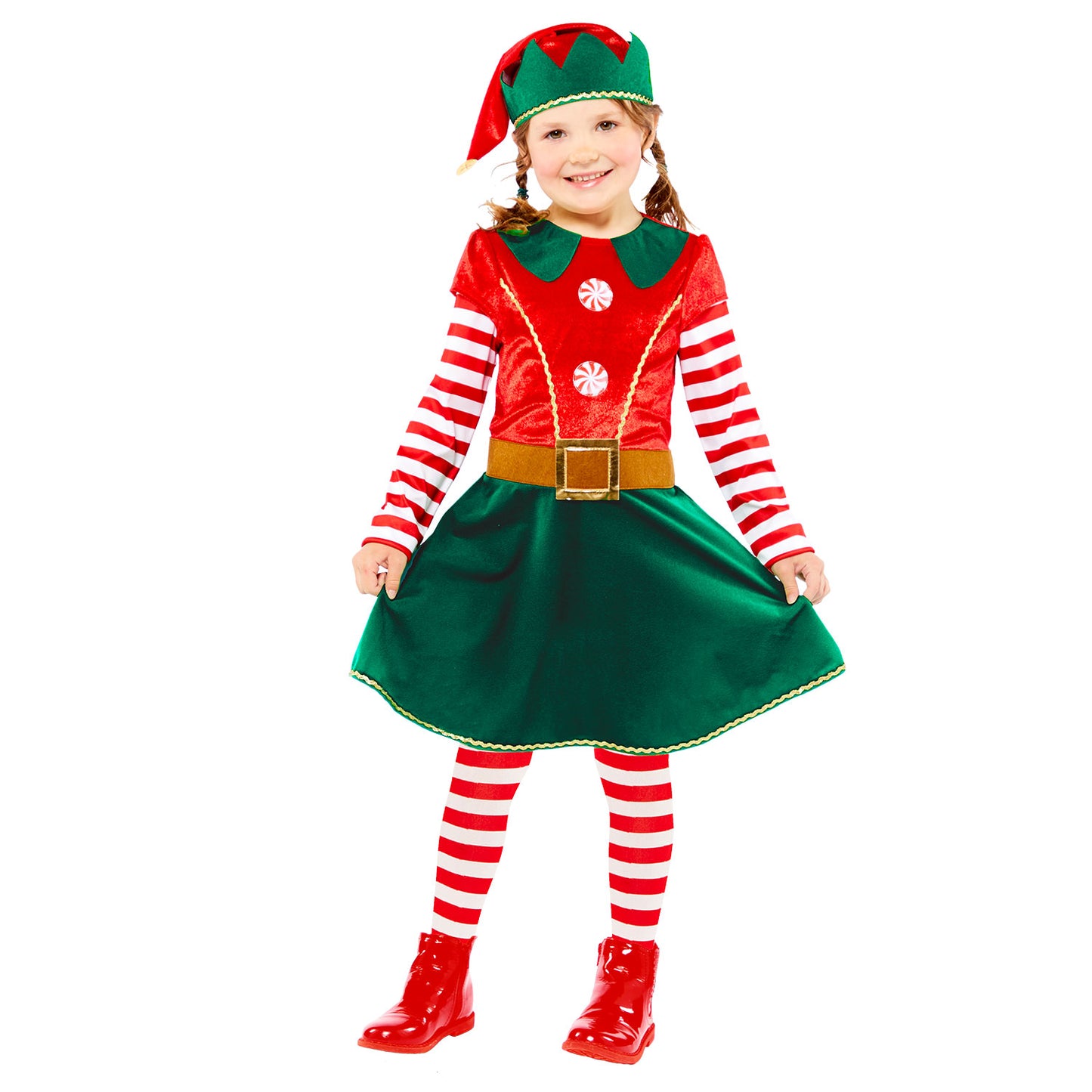 Elf Dress Girls Costume 4-6 Years