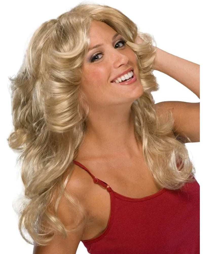 70s Deja Vu Long Blonde Wig