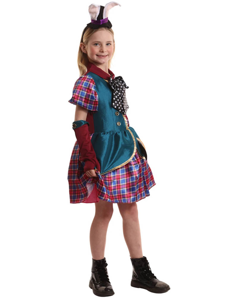 Deluxe Mad Hatter Girls Costume