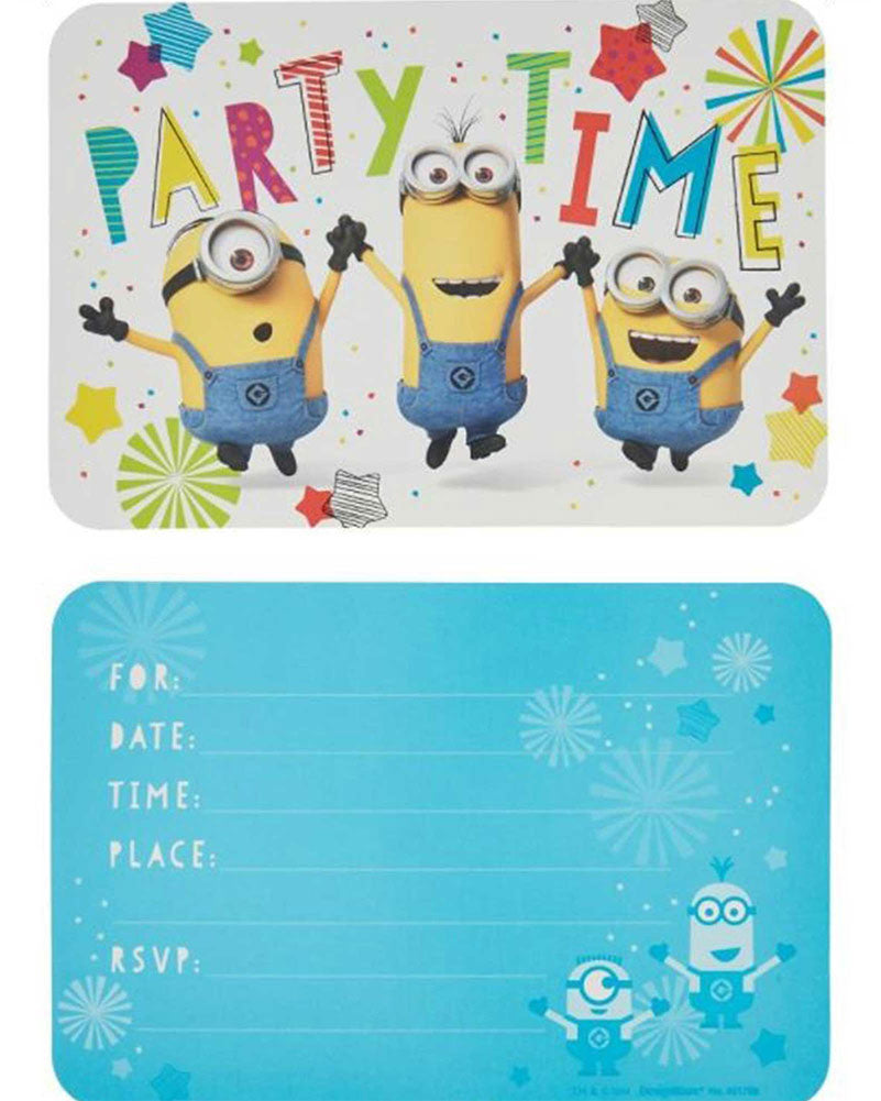 Despicable Me Postcard Invitations Pack of 8
