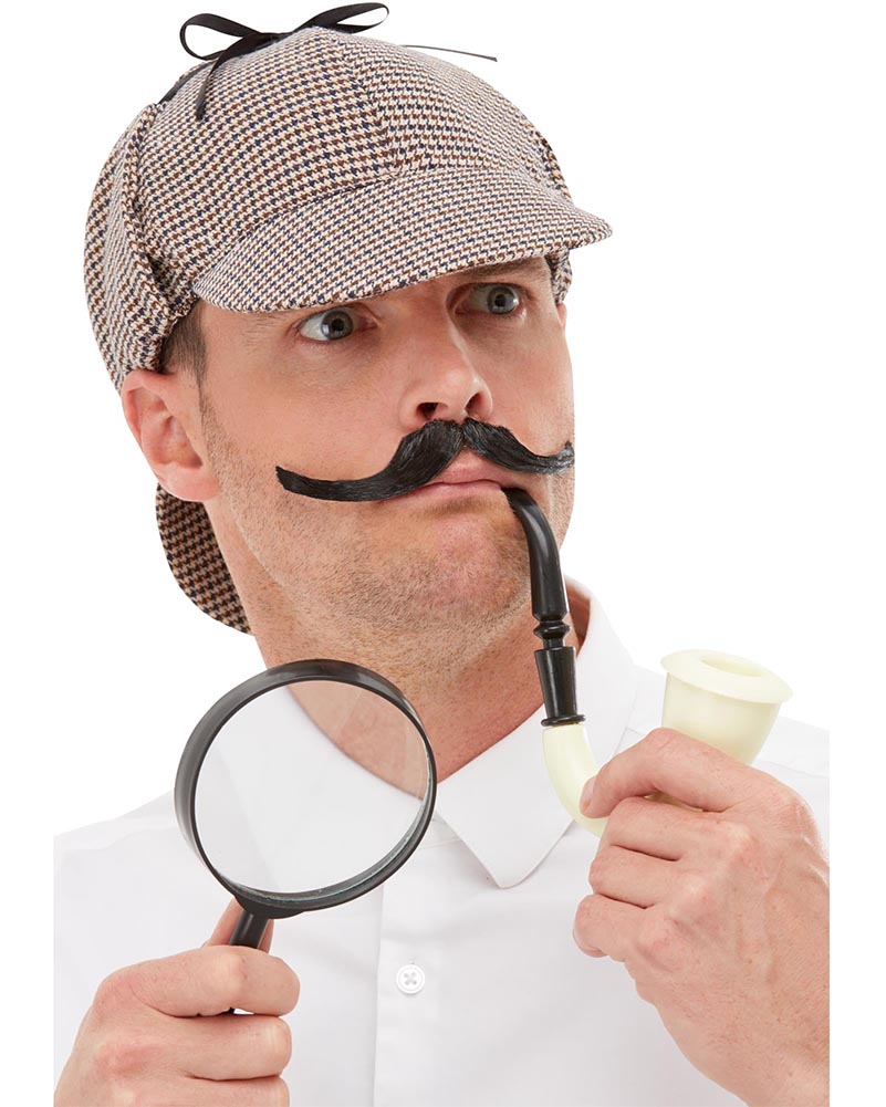 Detective Hat Pipe and Magnifying Glass Set