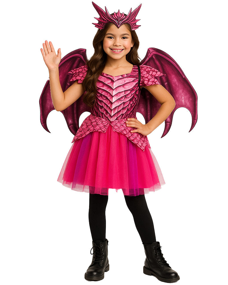 Dragon Pink Dress Girls Costume