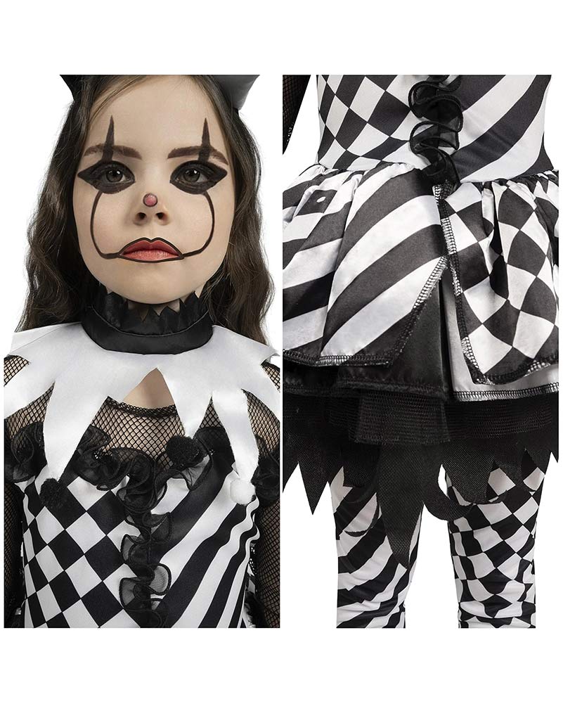 Evil Jester Girls Costume