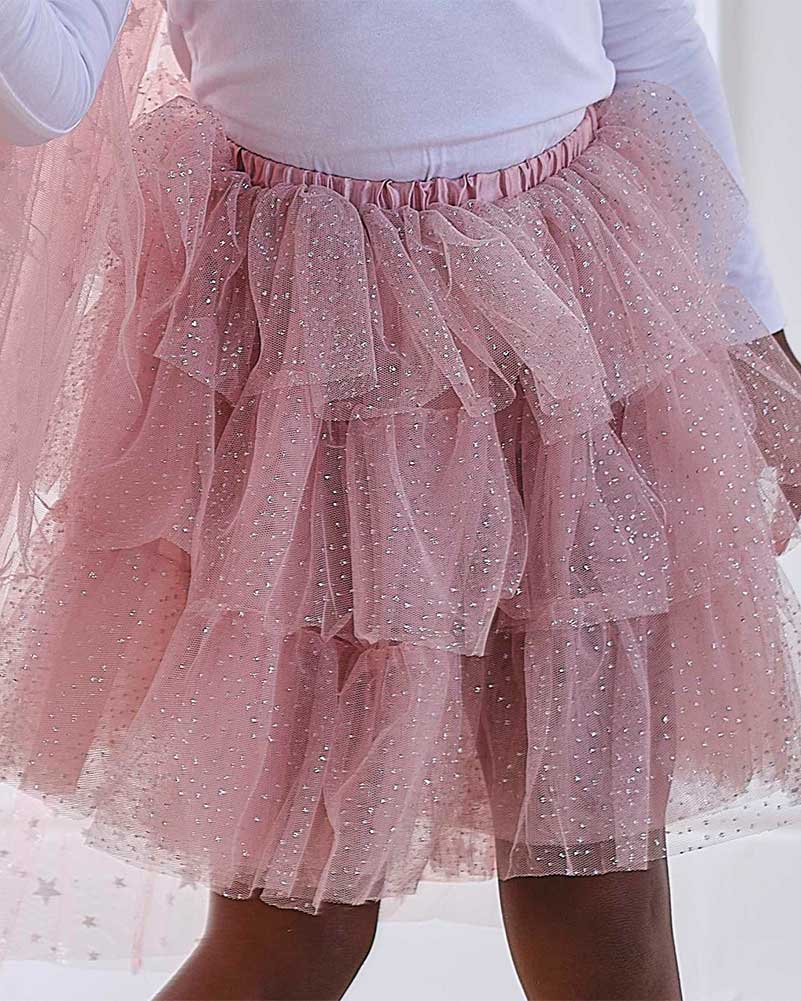 Fairy Princess Pink & Silver Sparkle Tutu 5-7 Years