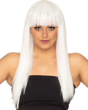 Fashion Deluxe White Long Wig