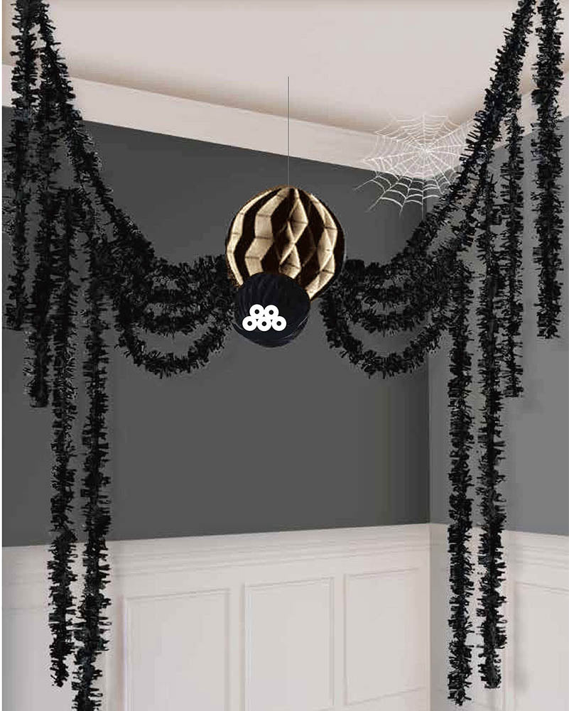 Fright Night Giant Hanging Spider Halloween Decoration