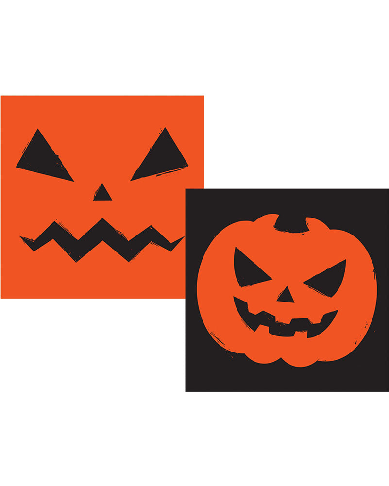 Fright Night Pumpkin Lunch Napkins Pack of 16 For Halloween