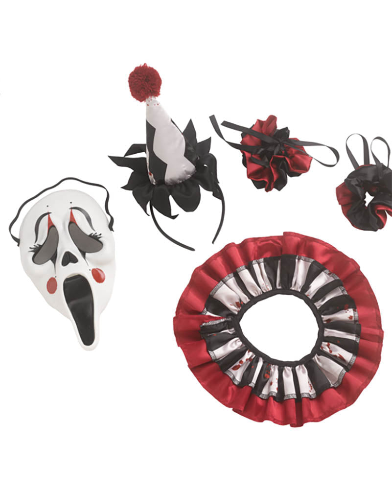 Ghost Face Harlequin Girls Costume