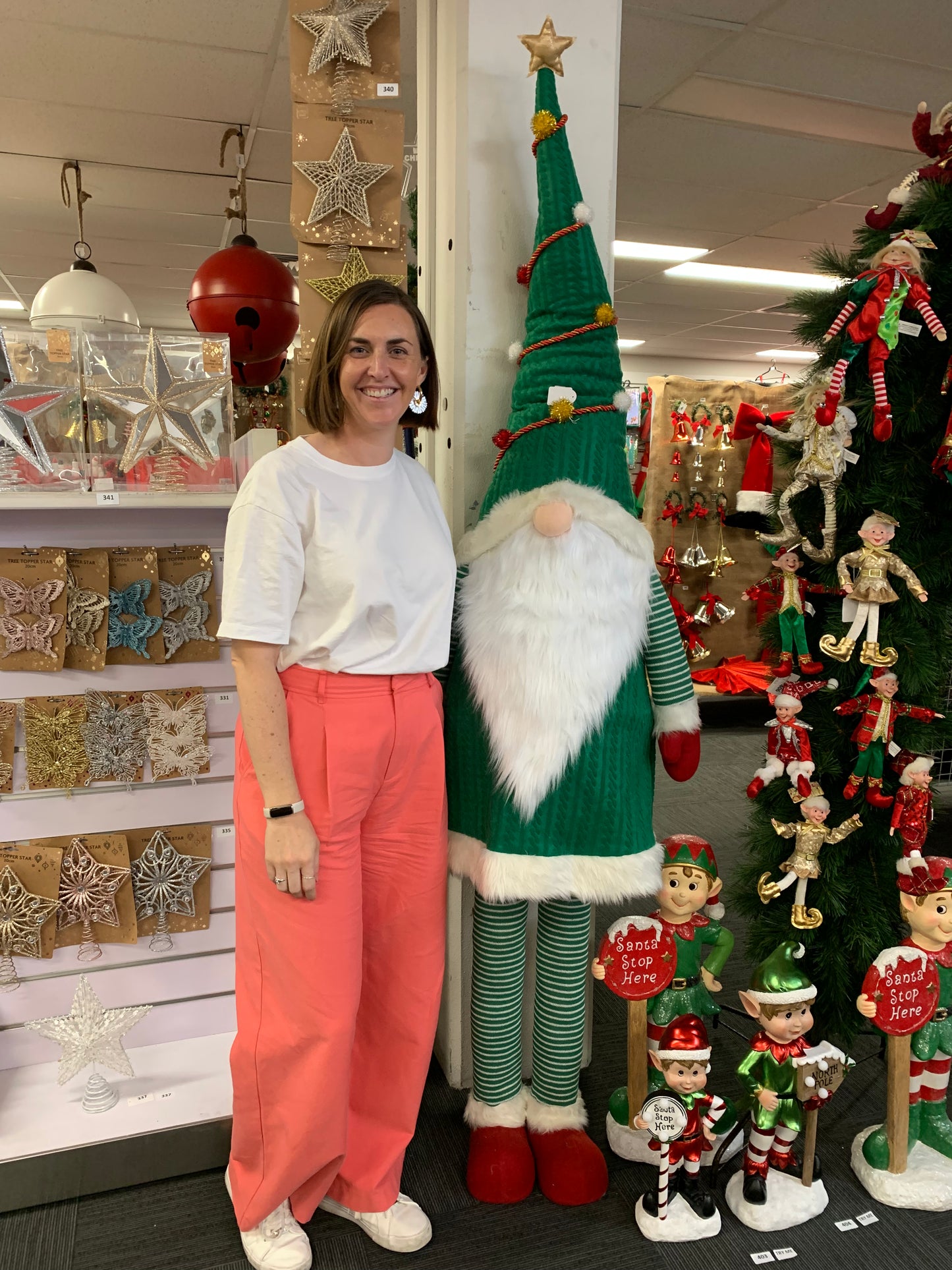 Giant Wobble Tree Gnome Christmas Decoration 2.2m