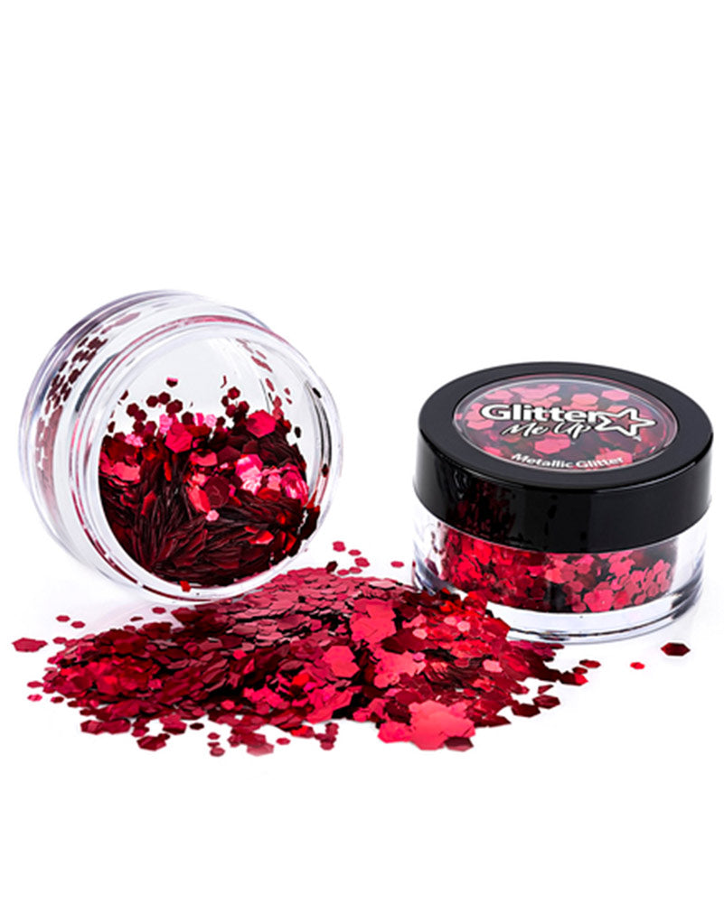 Glitter Me Up Metallic Red Chunky Body Glitter 3g