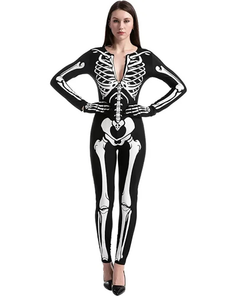 Glow In The Dark Skeleton Womens Costume