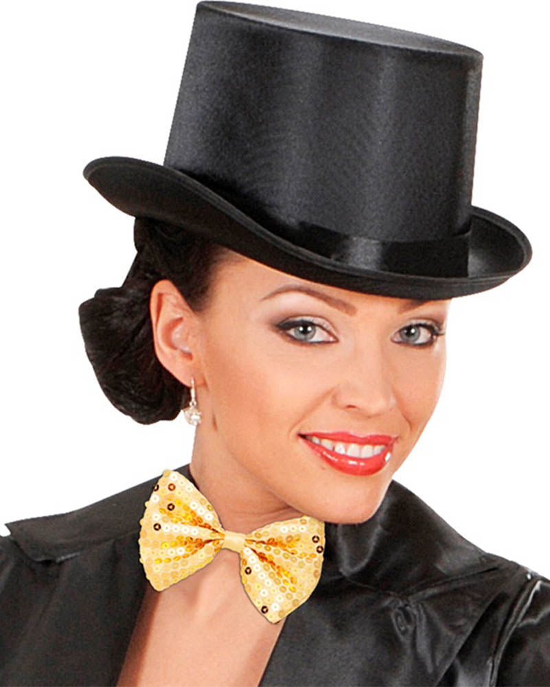 Gold Sequin Bow Tie