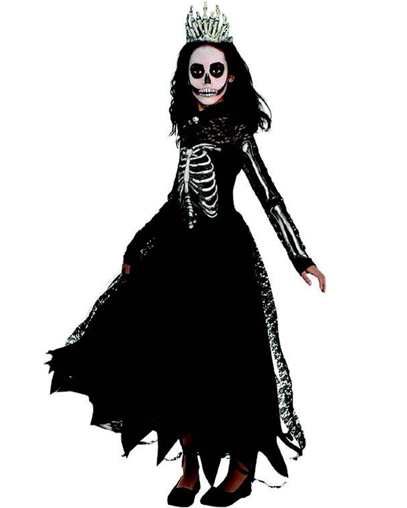 Gothic Skeleton Princess Girls Costume