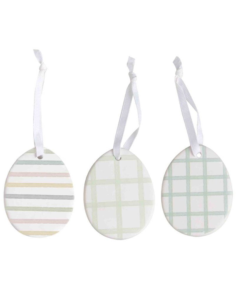 Hop Hop Hooray Ceramic Hanging Easter Eggs