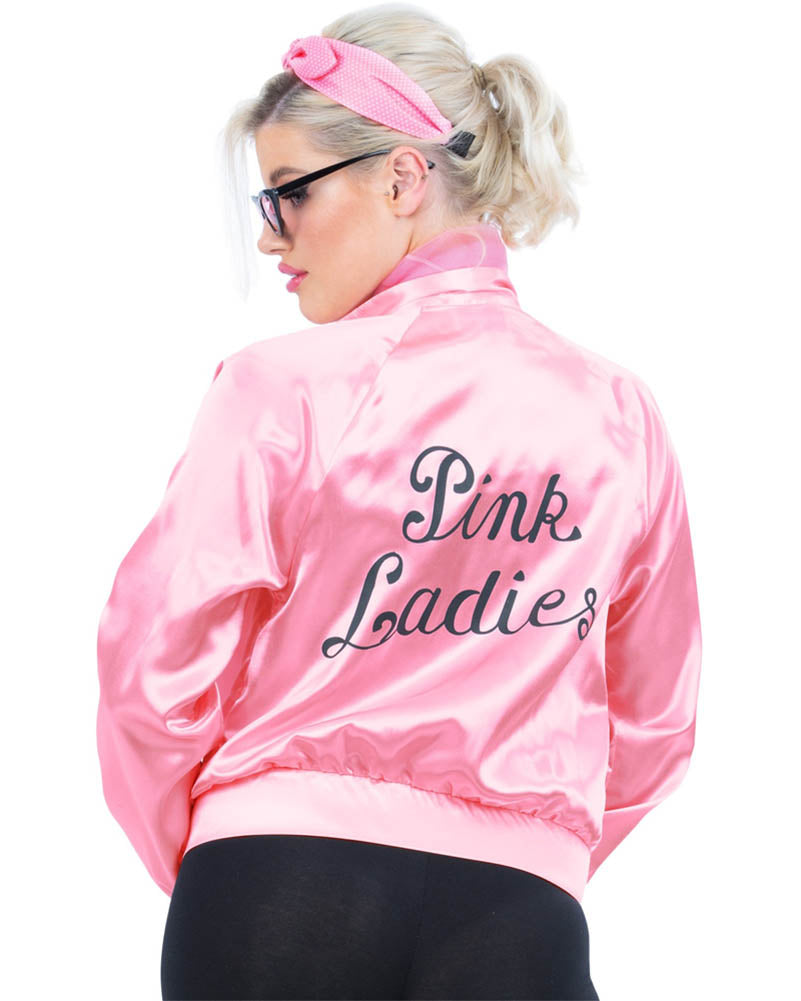 Grease Pink Ladies Jacket Scarf Headband Sunglasses Set