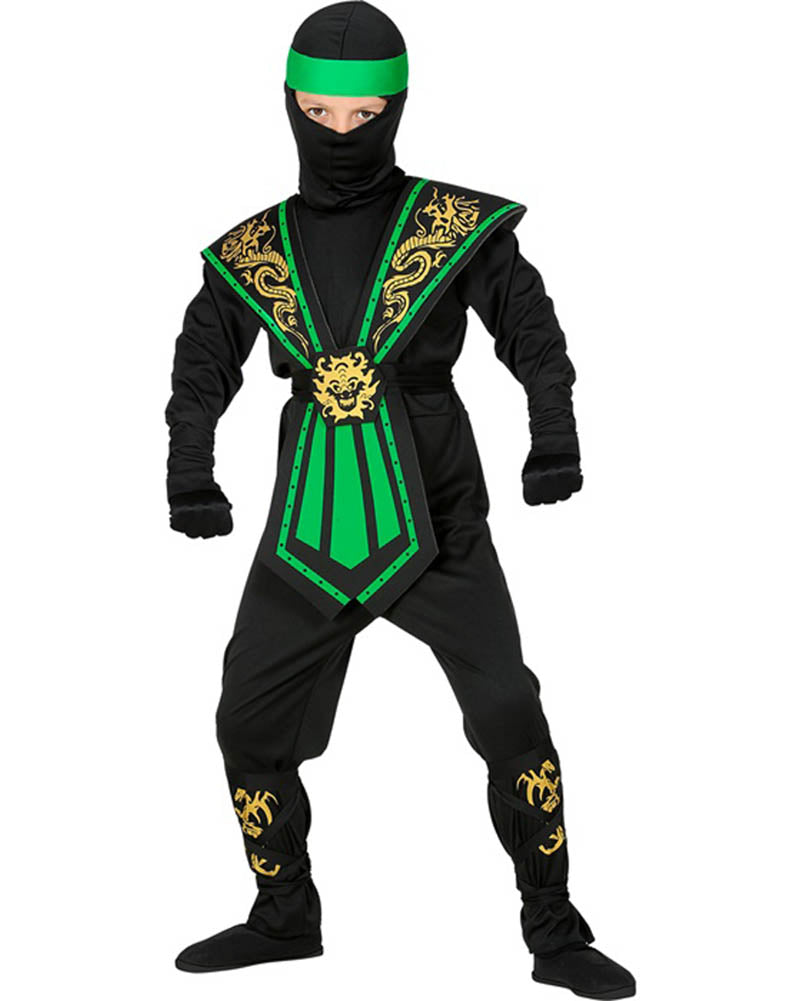 Green Kombat Ninja Boys Costume
