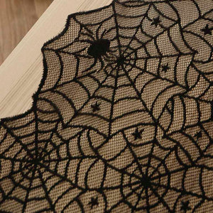 Haunted Harvest Spider Web Table Runner