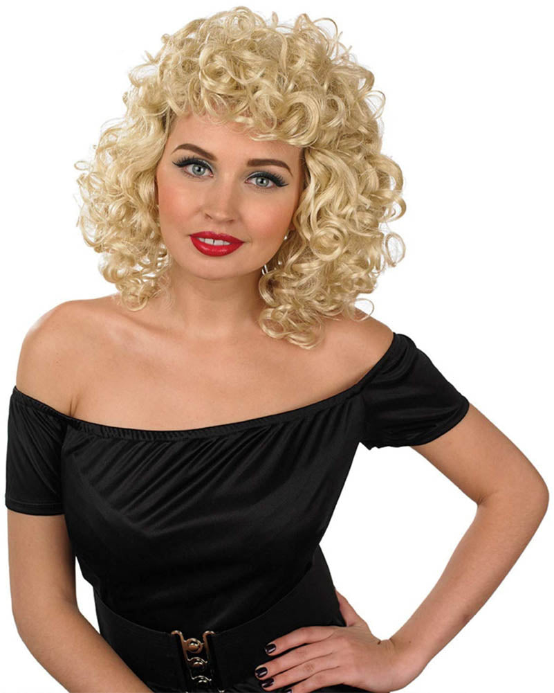 High School Sweetheart Curly Blonde Wig