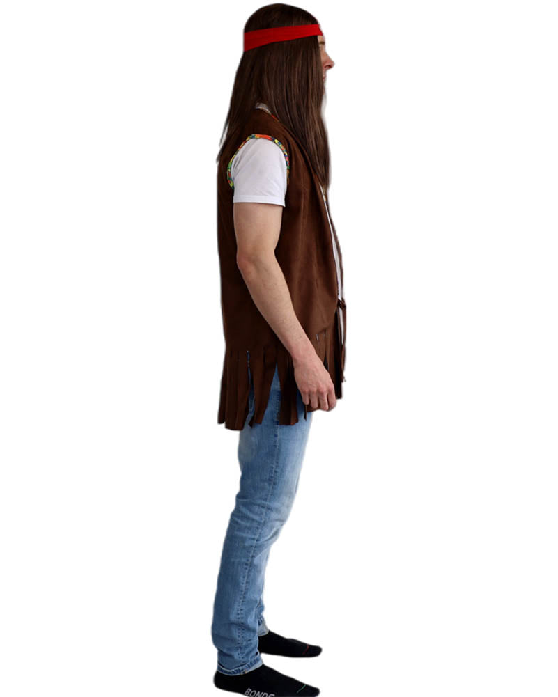 Brown Hippie Mens Vest