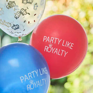 Coronation Party Latex Balloons Pack of 5