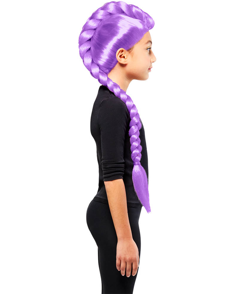 K-Pop Demon Hunters Rumi Purple Plaited Kids Wig