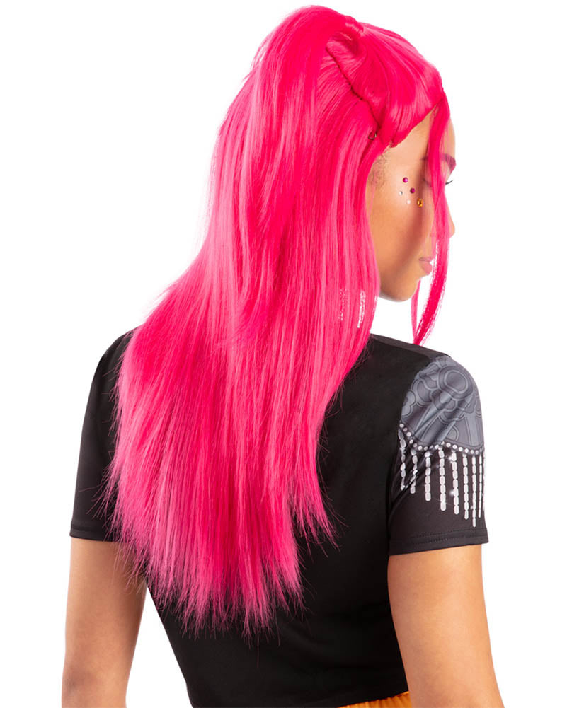 K-Pop Demon Hunters Mira Long Pink Wig