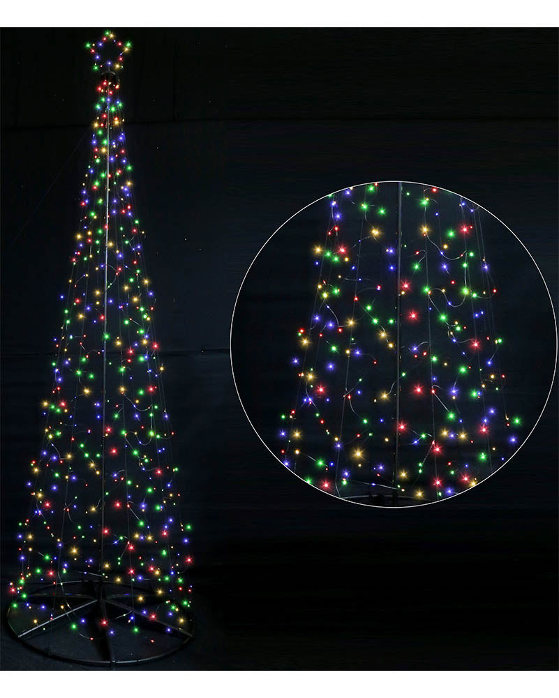 Pastel Multicolour Flexi Wire Christmas Tree LED Christmas Lights 1.8m