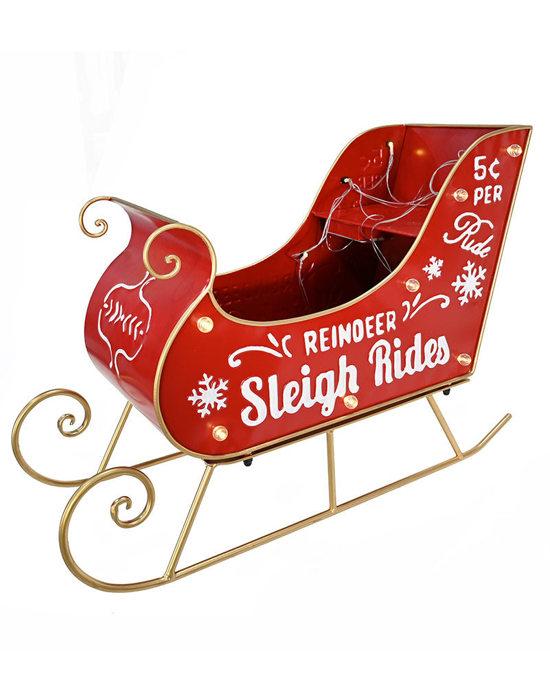 Light Up Classic Sleigh Christmas Decoration 60cm