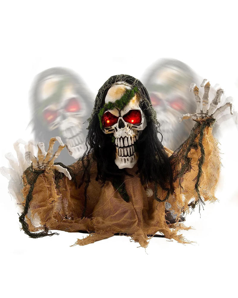 Light Up Skeleton Reaper Halloween Animated Ground Breaker