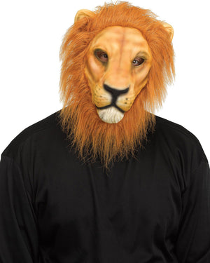 Lion Realistic Animal Half Mask
