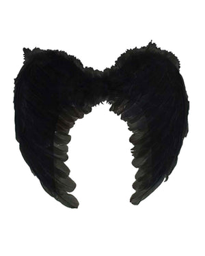 Medium Black Down Feather Wings 55cm