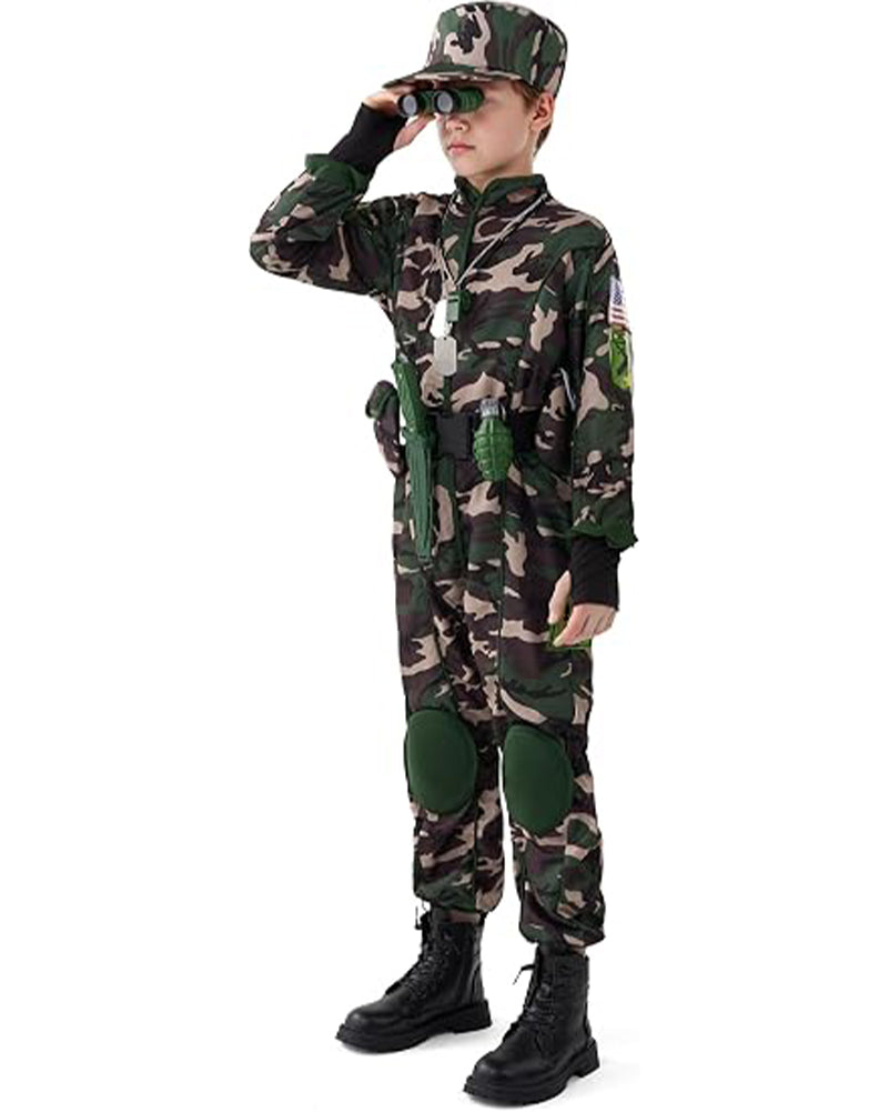 Military Deluxe Complete Kids Costume