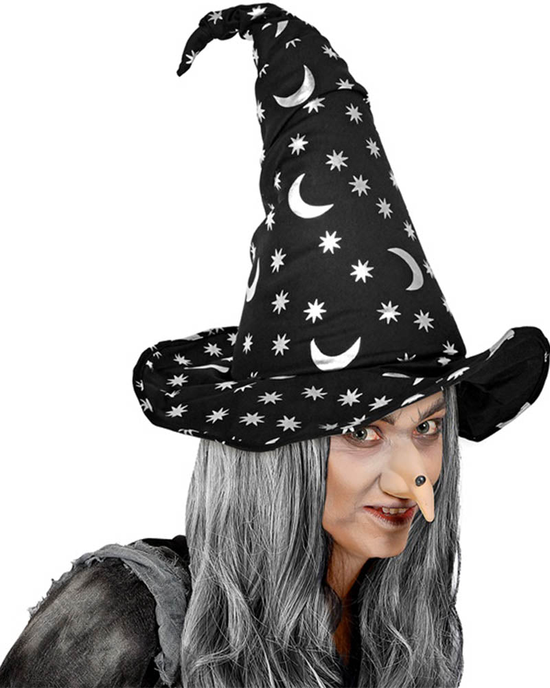 Moon and Stars Adult Witch Hat