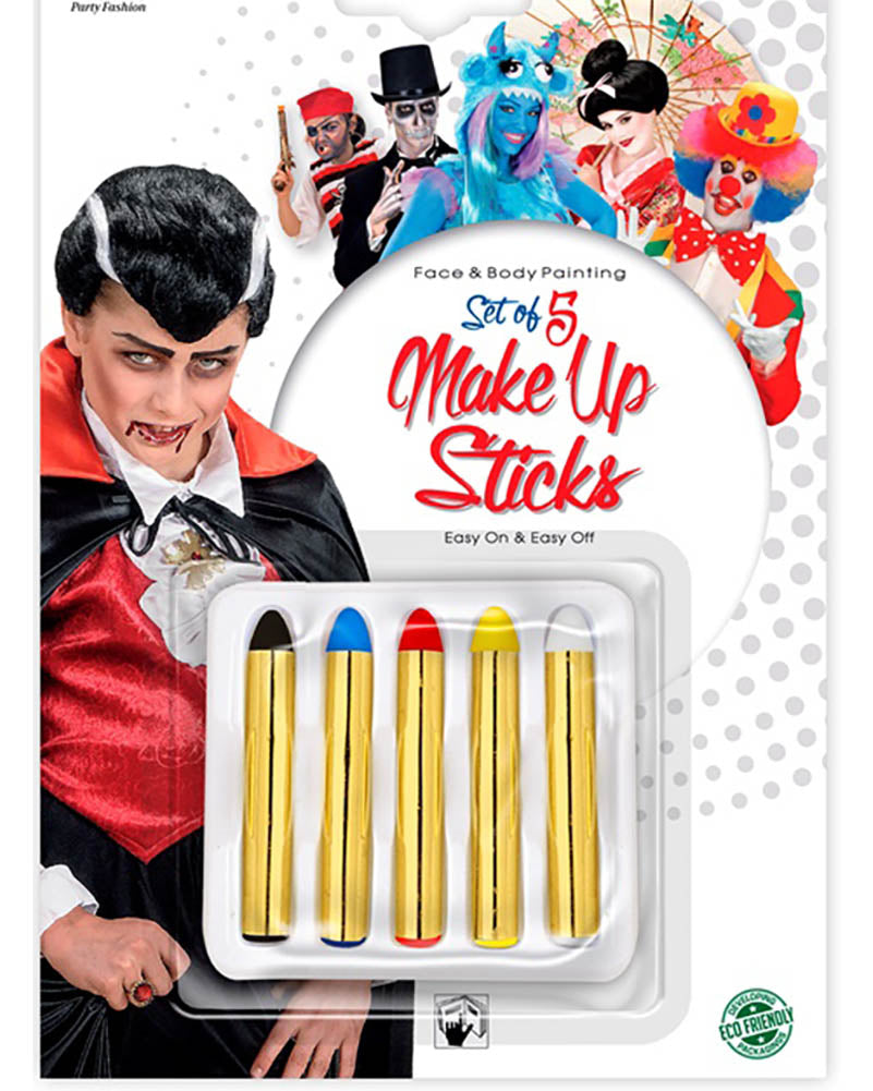 Multicoloured Face and Body Makeup Crayons Set