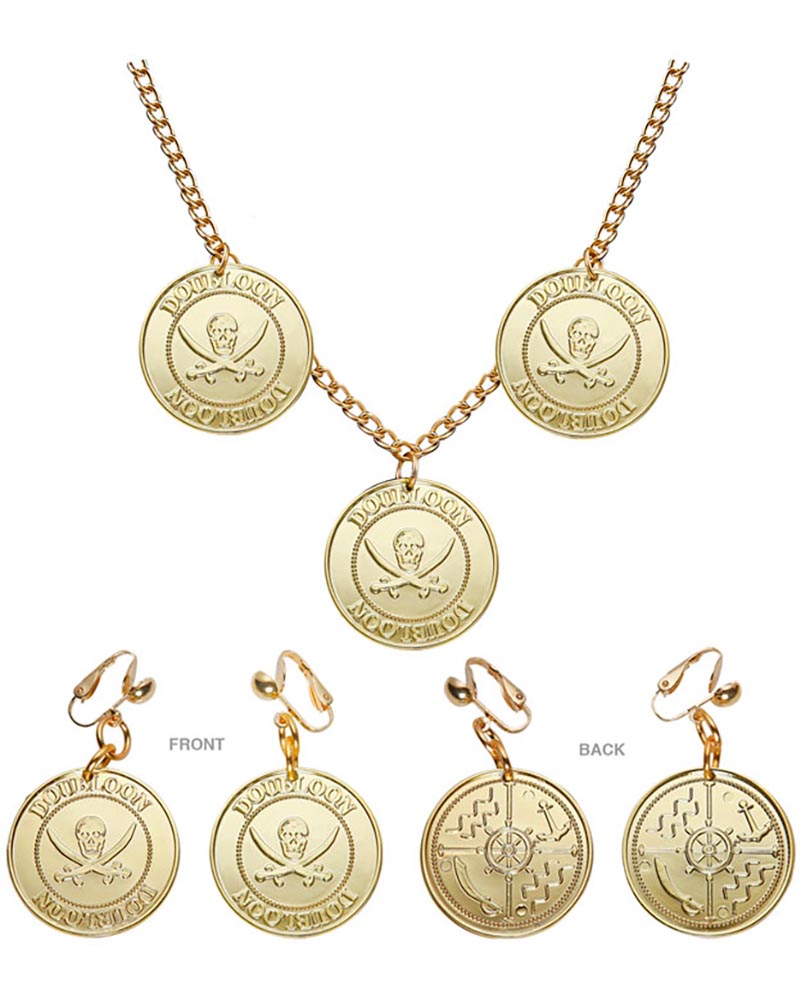 Pirate Necklace and Earrings Set