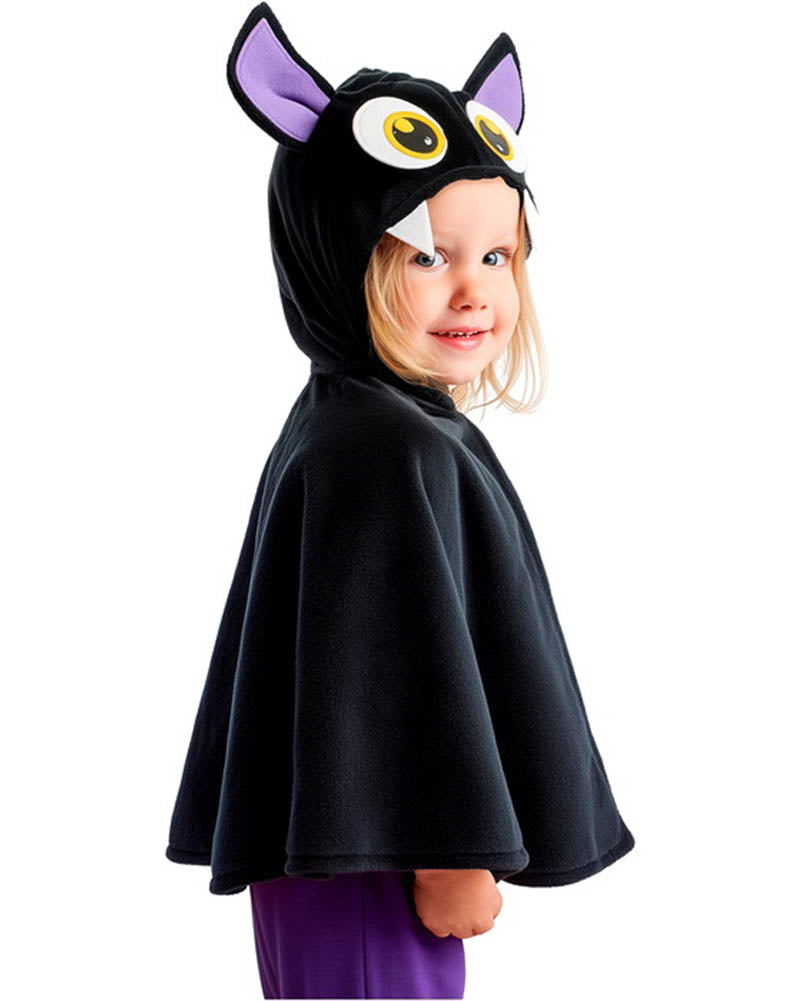 Plush Bat Hooded Poncho