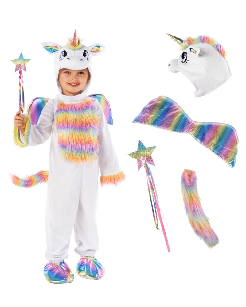 Rainbow Unicorn Onesie Kids Costume
