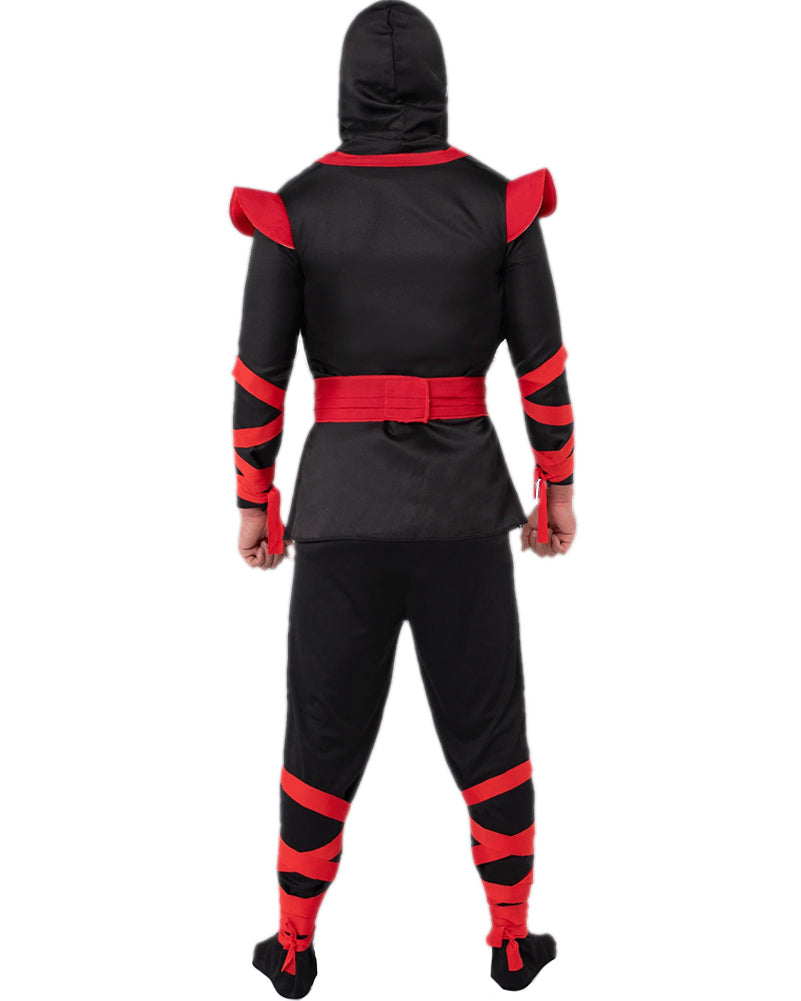 Red and Black Ninja Mens Costume