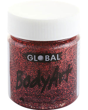Red Glitter Face and Body Paint Tub 45ml