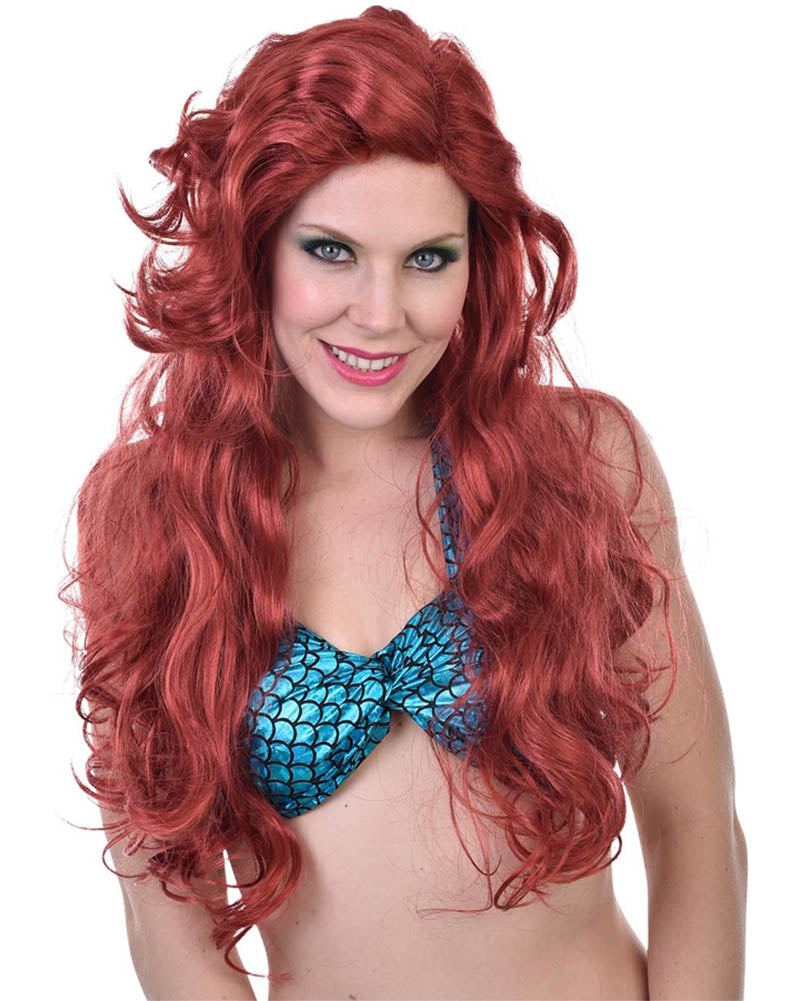 Mermaid Long Red Wavy Wig