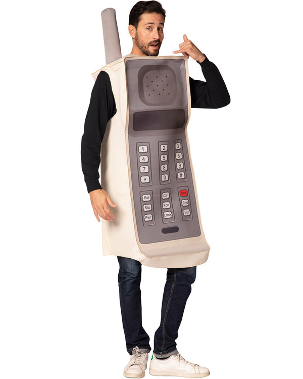 Retro Brick Cell Phone Adult Costume