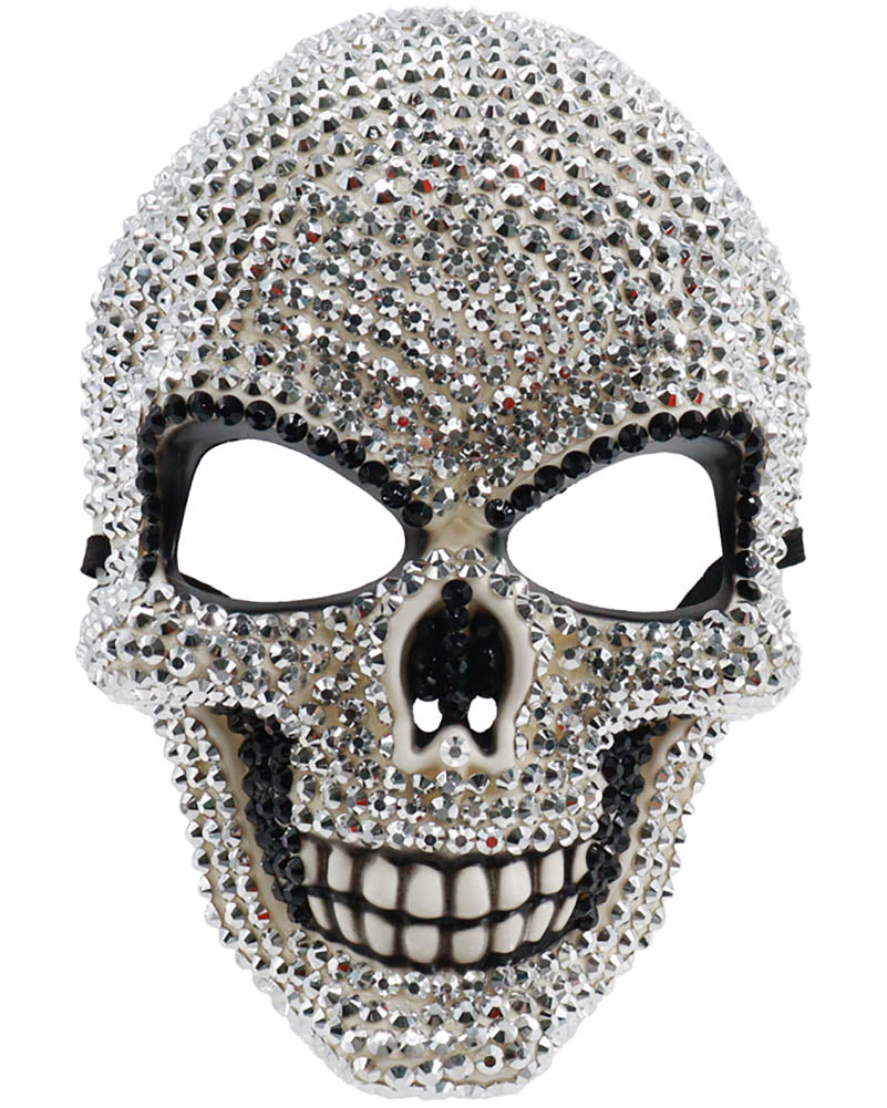 Rhinestone Skull Halloween Mask