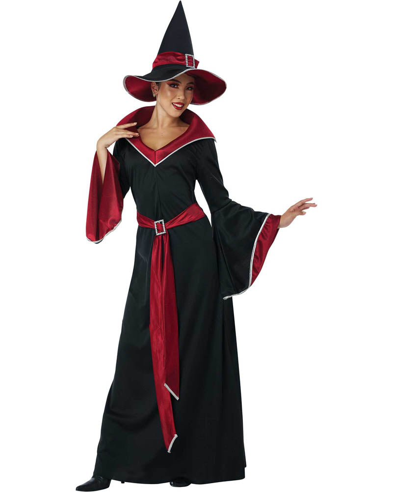 Ruby Red Glamour Witch Womens Costume