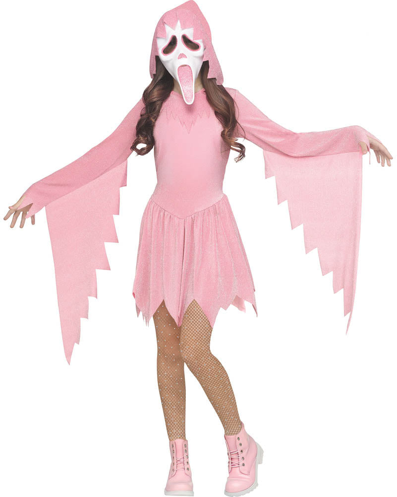 Scream Ghost Face Pink Girls Costume