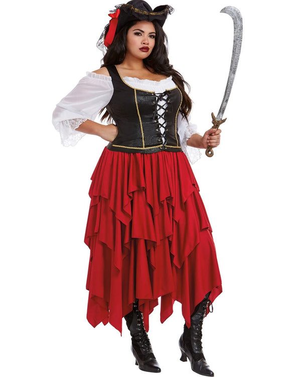 Ships Ahoy Pirate Womens Plus Size Costume
