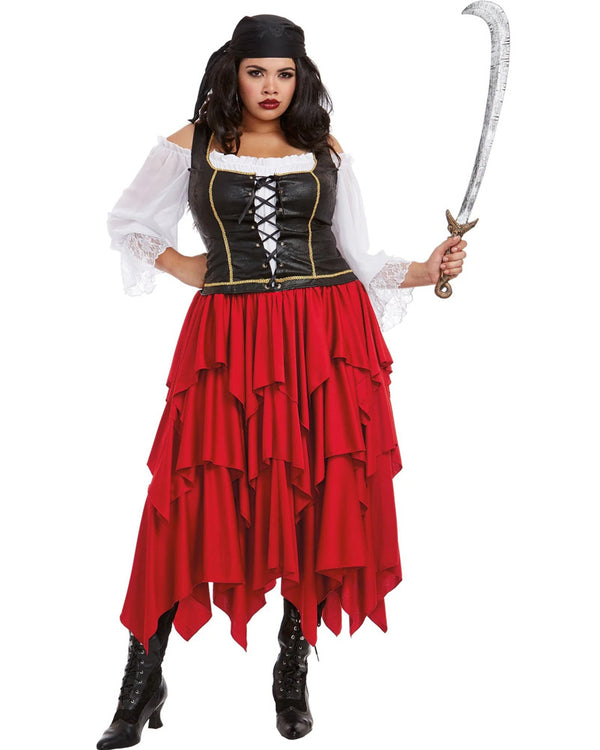 Ships Ahoy Pirate Womens Plus Size Costume