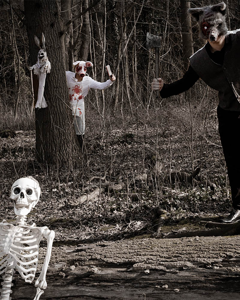 Skeleton Skinny Halloween Decoration 1.6m