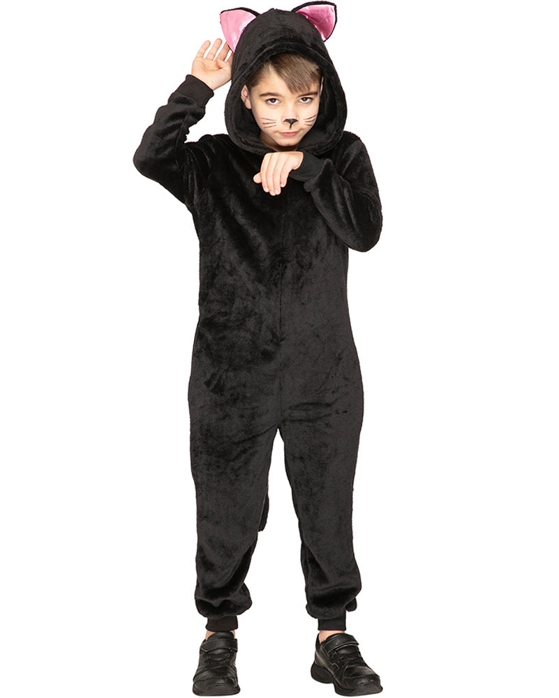 Slinky Black Cat Cosy Deluxe Kids Book Week Costume