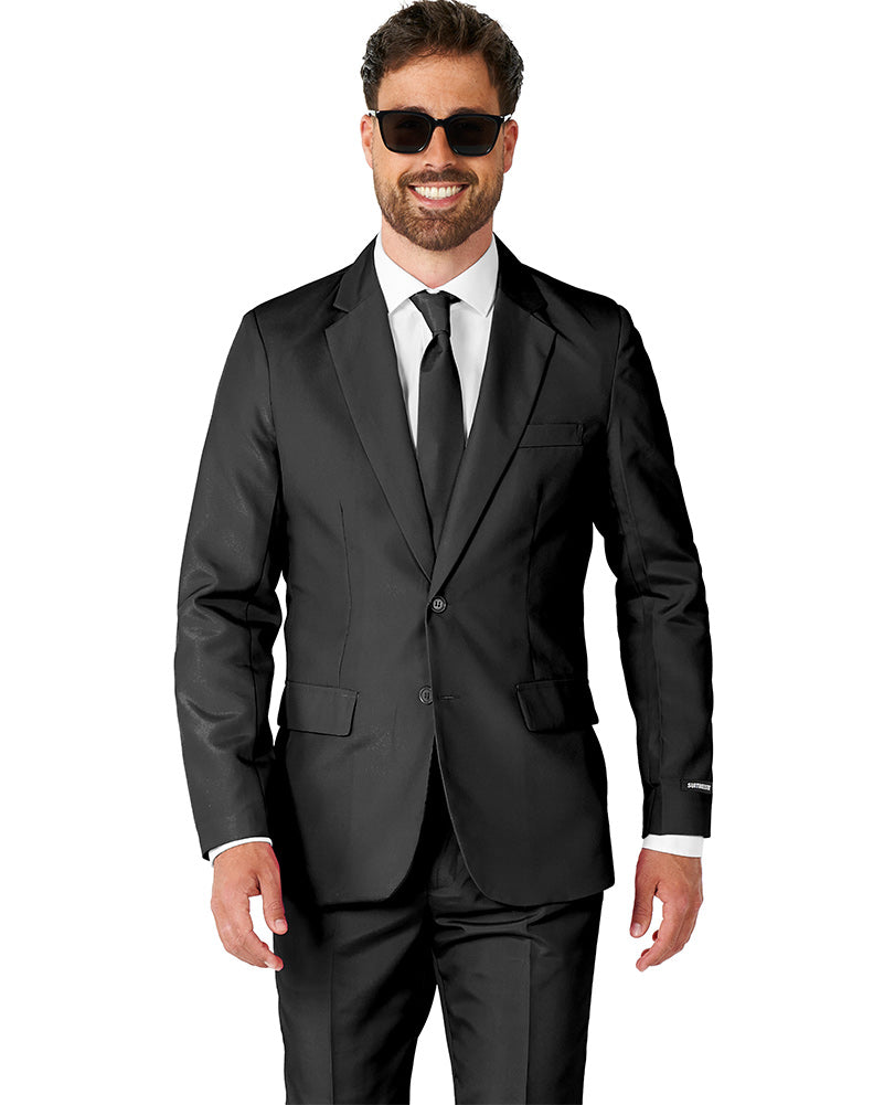 Solid Black Mens Suitmeister
