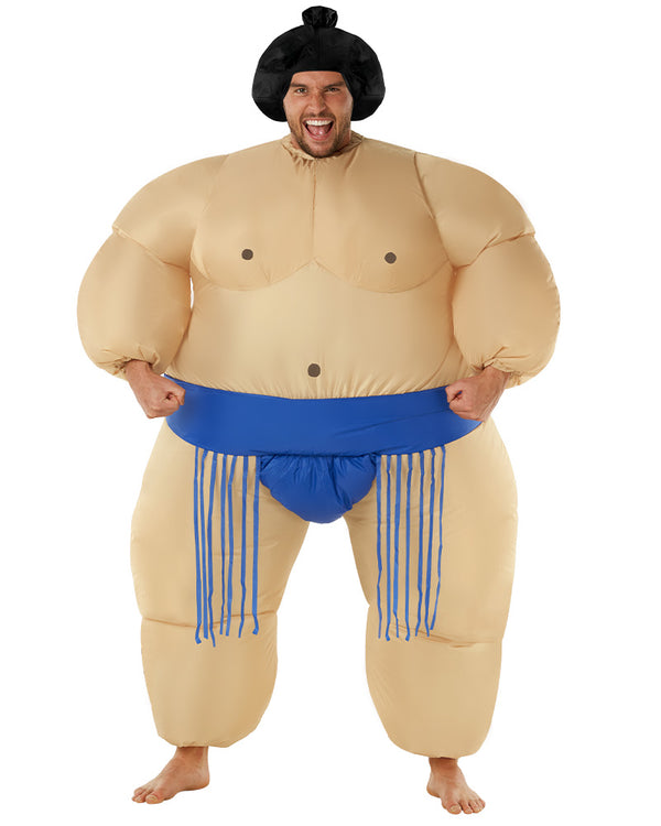 Sumo Blue MegaMorph Inflatable Mens Costume